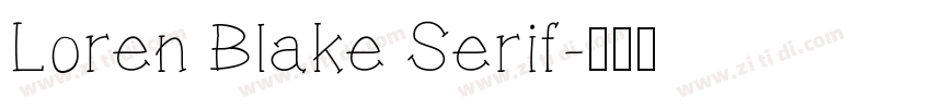 Loren Blake Serif字体转换